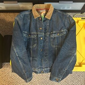 Polo Ralph Lauren Dark Blue Jean Jacket with lined inside. Men’s Size XL.